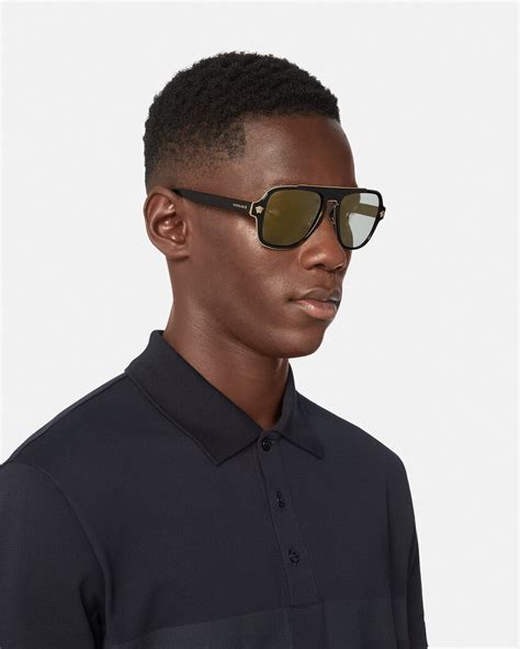 versace havana pilot heren kopen|Medusa Retro Charm Sunglasses Havana.